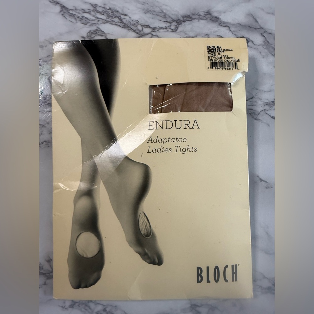 Bloch Endura Womens Ladies Adaptoe Dance Tights (TO935L) Size  B - Light Tan